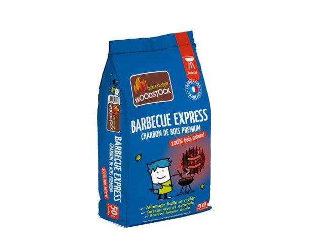 Charbon de bois premium Barbecue Express Woodstock – 50 litres