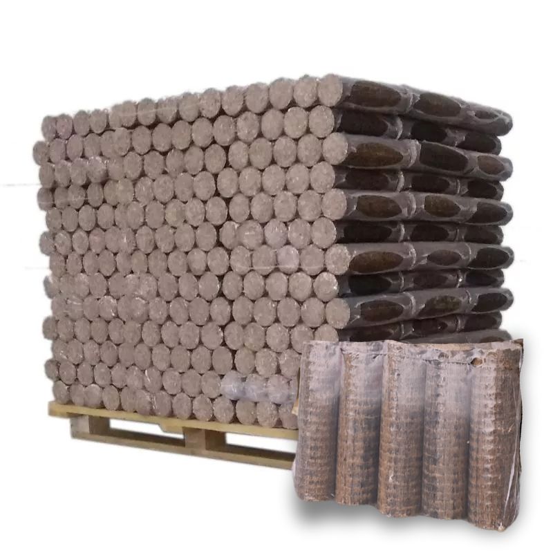 Bûches compressées Confort – 96 paquets de 5 – palette env. 925 kg