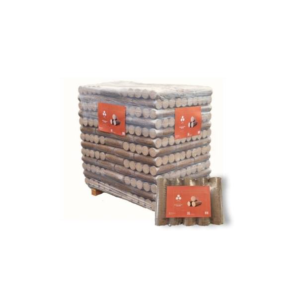 Bûches compressées Premium – 96 paquets de 5 – palette env. 925 kg