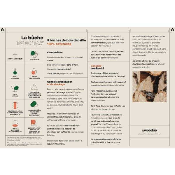 Bûches compressées Premium – 96 paquets de 5 – palette env. 925 kg