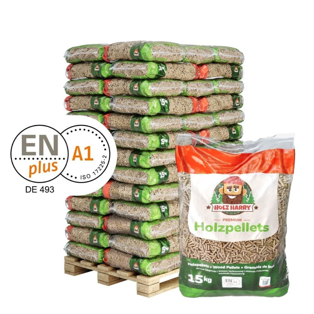Pellets Holz Harry Premium ENplus A1 – 975 kg – sem aditivos