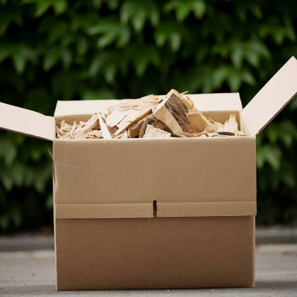 Chutes de bois d'allumage en carton