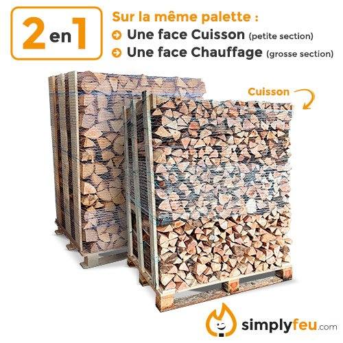 Bois pour grill et chauffage – pizza et pain – hêtre séché en chambre 50 cm – 2 stères sur palette