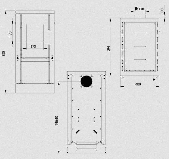 Cuisinière à bois Ember A2-40 – cuisinière d'appoint
