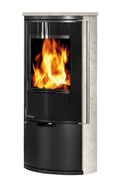 Poêle à bois Ember E-14 VG porte tout verre