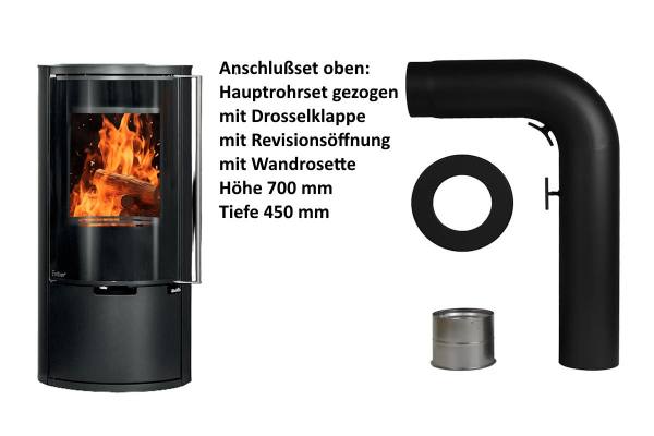 Poêle à bois Ember E-14 VG porte tout verre