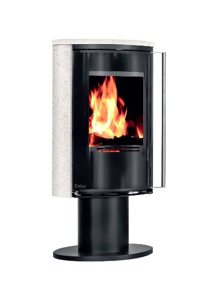 Poêle à bois Ember E-16 VG pivotant porte tout verre