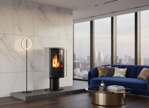 Poêle à bois Ember E-16 VG pivotant porte tout verre