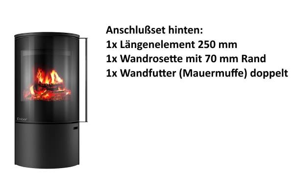 Poêle à bois Ember F-14 VG porte tout verre