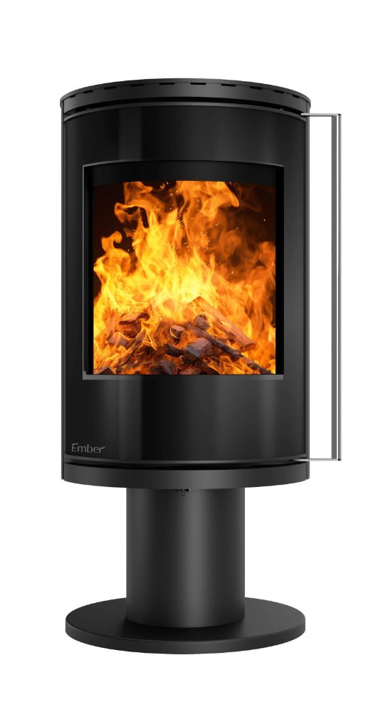 Poêle à bois Ember F-16 VG pivotant porte tout verre