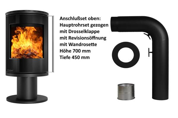 Poêle à bois Ember F-16 VG pivotant porte tout verre