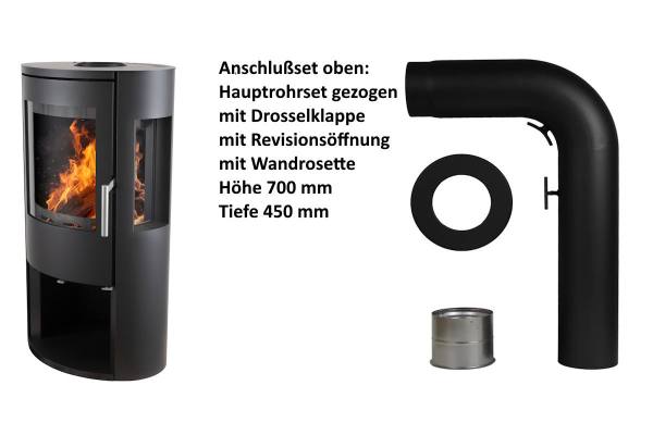 Poêle à bois Ember E-15 VG trois faces vitrées