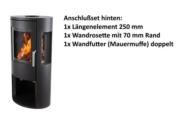 Poêle à bois Ember E-15 VG trois faces vitrées