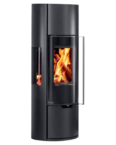Poêle à bois Ember E-15 XL VG trois faces vitrées