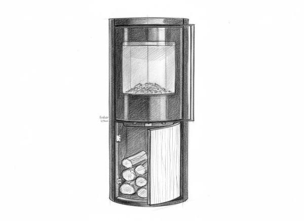 Poêle à bois Ember Cook – chauffer et cuisiner