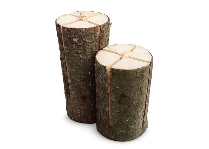 Torche de jardin en rondin