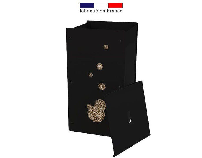 Coffre à granulés Granulebox Bulle – noir – 55 kg