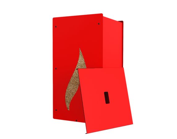 Coffre à granulés Granulebox Flamme – rouge – 55 kg