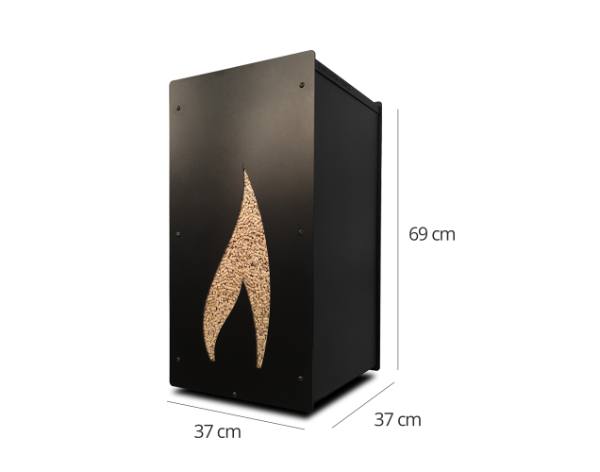 Coffre à granulés Granulebox Flamme – noir – 55 kg