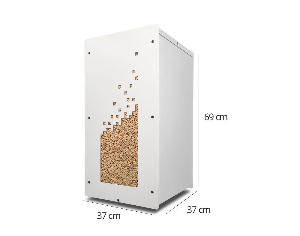 Coffre à granulés Granulebox Numérik – blanc – 55 kg