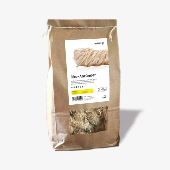 Laine d'allumage écologique pour cheminée, poêle et barbecue