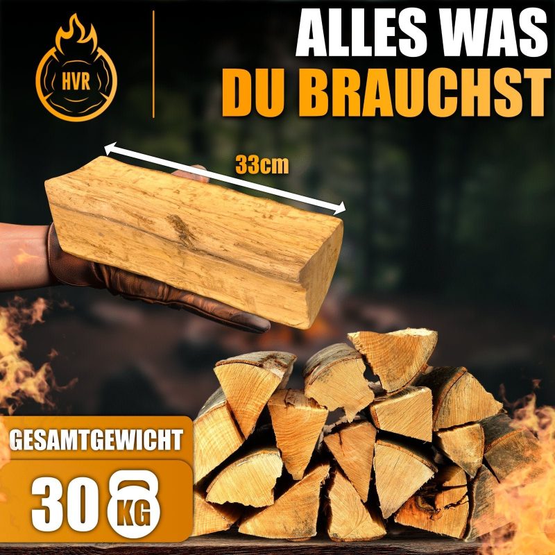 Bois de chauffage HVR en carton – 25 kg