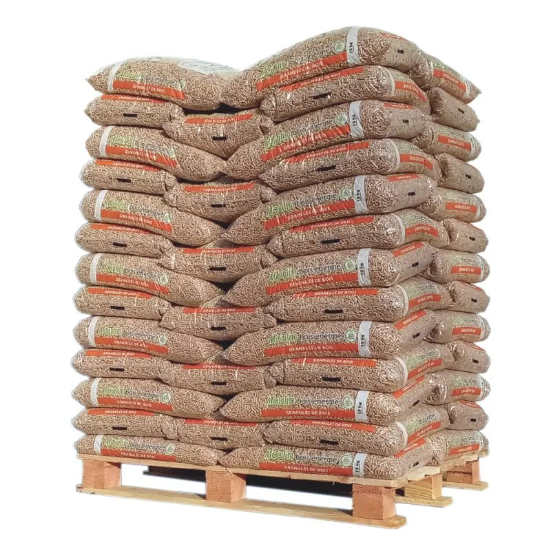Granulés MOULIN BOIS ENERGIE - palette de 65 sacs de 15 kg