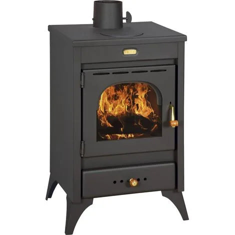 Poêle à bûches 8 kW - acier noir